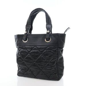 Chanel Black Coated Canvas Chanel Small Paris-Biarritz Tote Bag